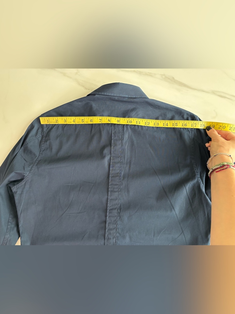 Gucci Men's Dark Blue Button-Front Dress Shirt 40 15 3/4 - Picture 10 of 16